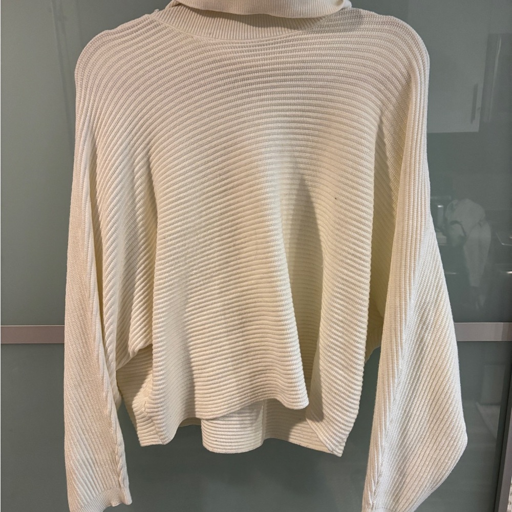 NWT Mango Cream Turtle Neck Sweater